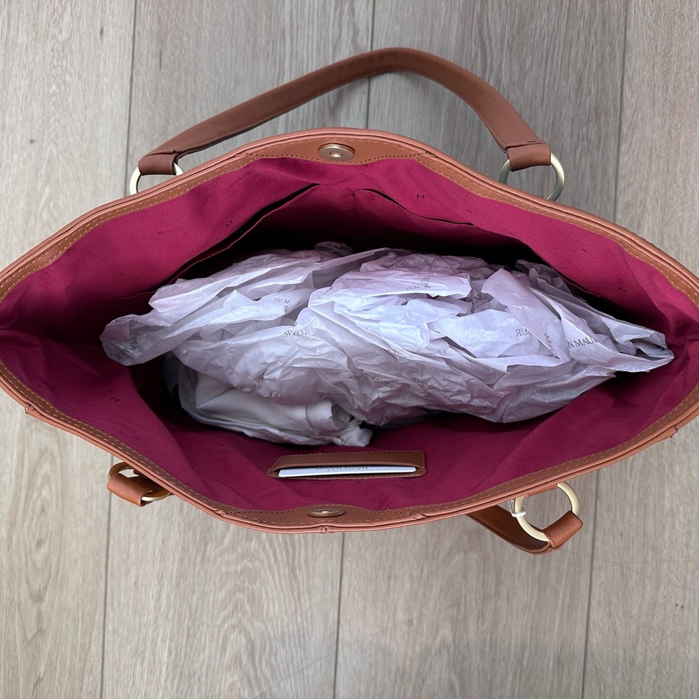 Hammitt Andersen Revival Top Handle Bag, Mosaic Denim and Brushed Gold Hardware - Picture 6 of 7